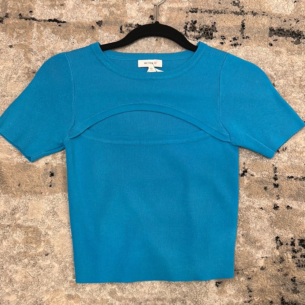 Dor l dor blue cut out top